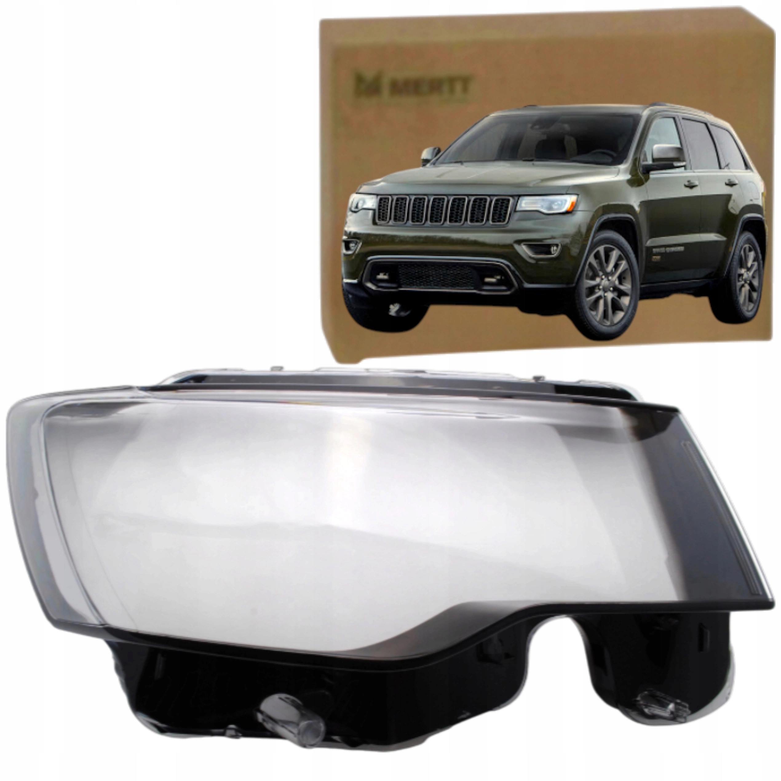 Jeep Grand Cherokee wk2 13-20 Stínidlo Sklo Lampa předního světlometu Pravá