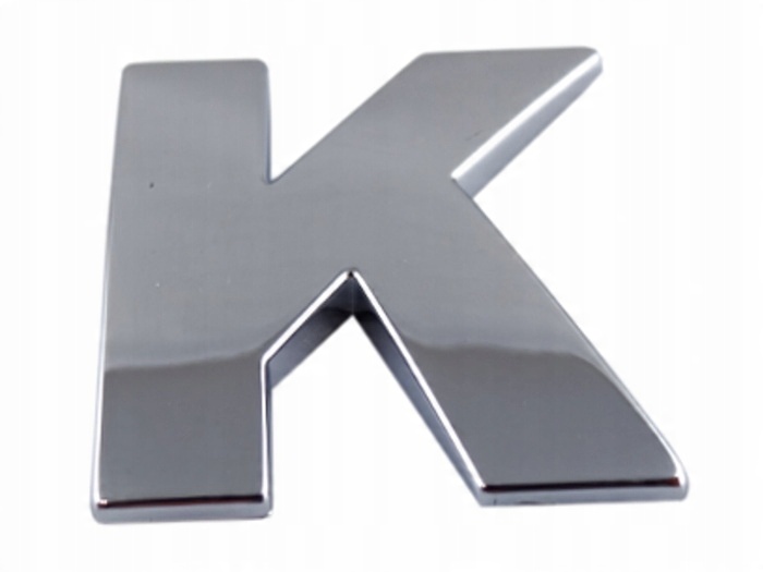 

Emblemat Litera Literka Cyfra Cyfry Chrom k K