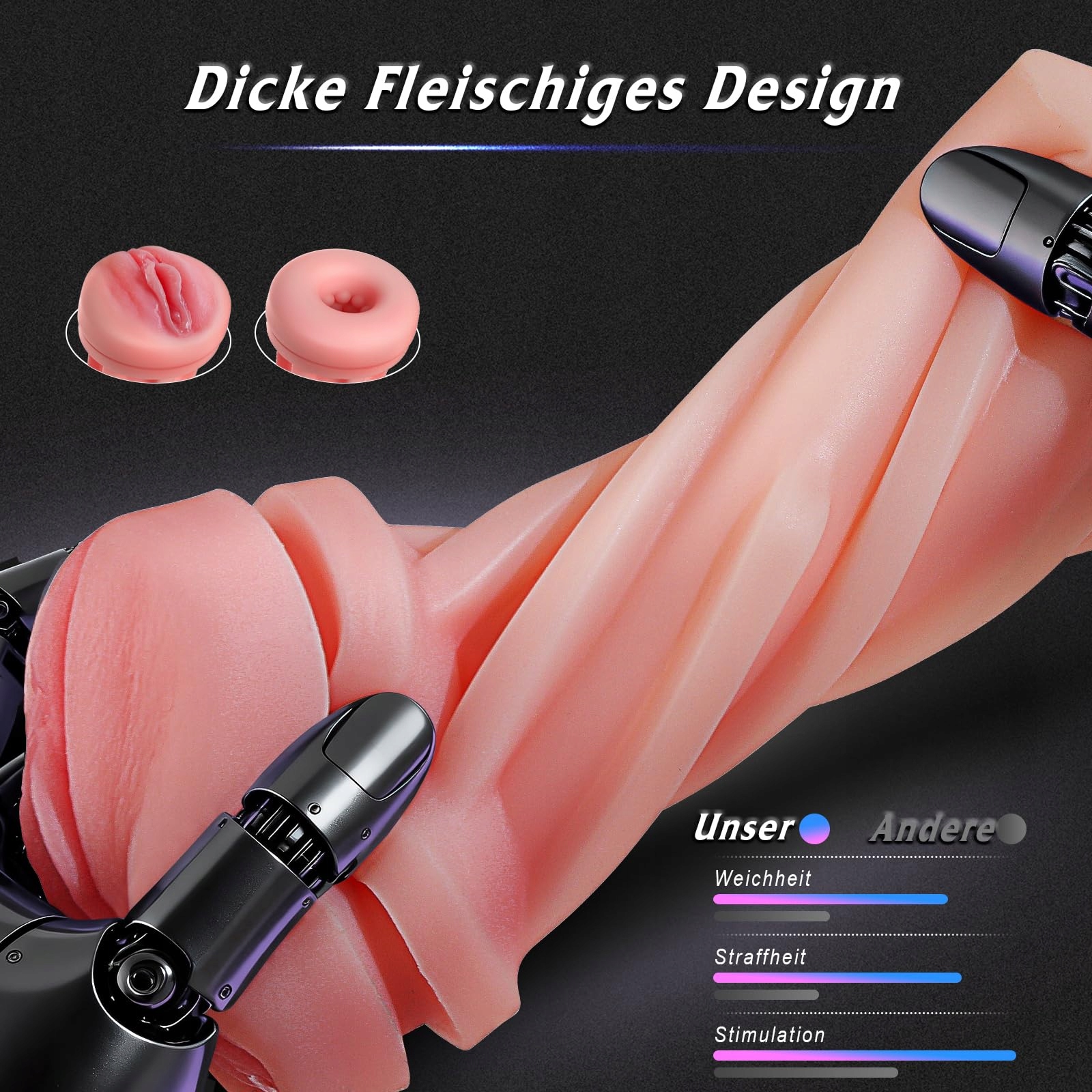 DUALPAD Elektroniczny Masturbator Dla Mężczyzn Z Wibracjami I Ssaniem — miniatura 6