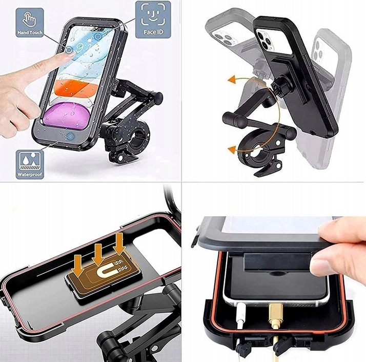 WODOODPORNY UCHWYT ROWEROWY MOTOCYKLOWY NA TELEFON Przeznaczenie telefon