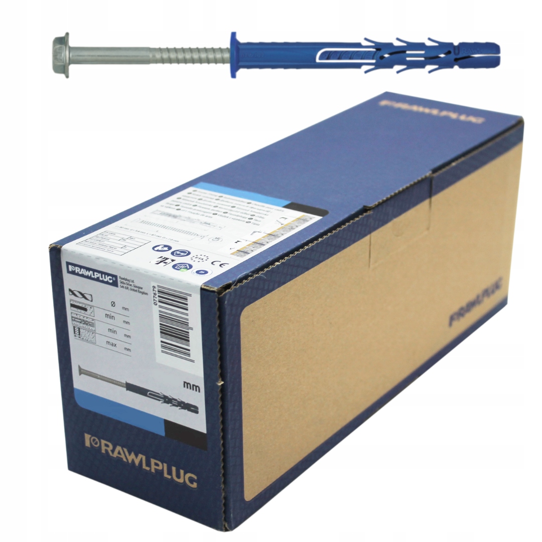 Rawlplug FF1-K Kołek ramowy poliamidowy 10x240 mm z kołnierzem 25szt.