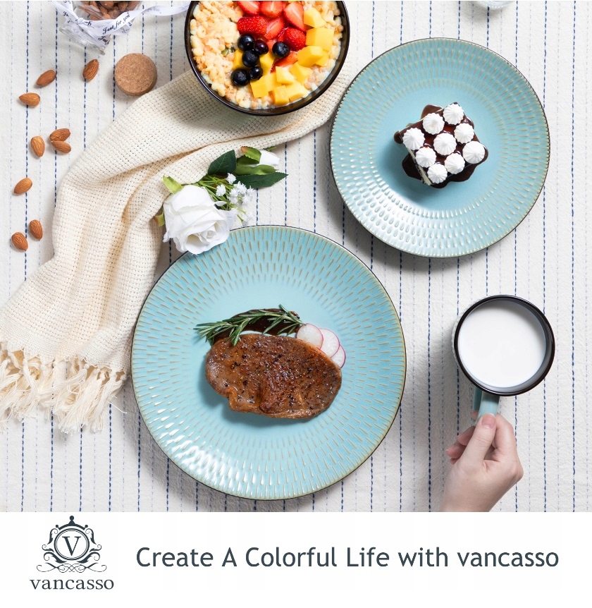 Zastawa kamionkowa Vancasso PLUVO 16szt/ 4 osób Kod producenta VC-LENTO-TP-SLX1