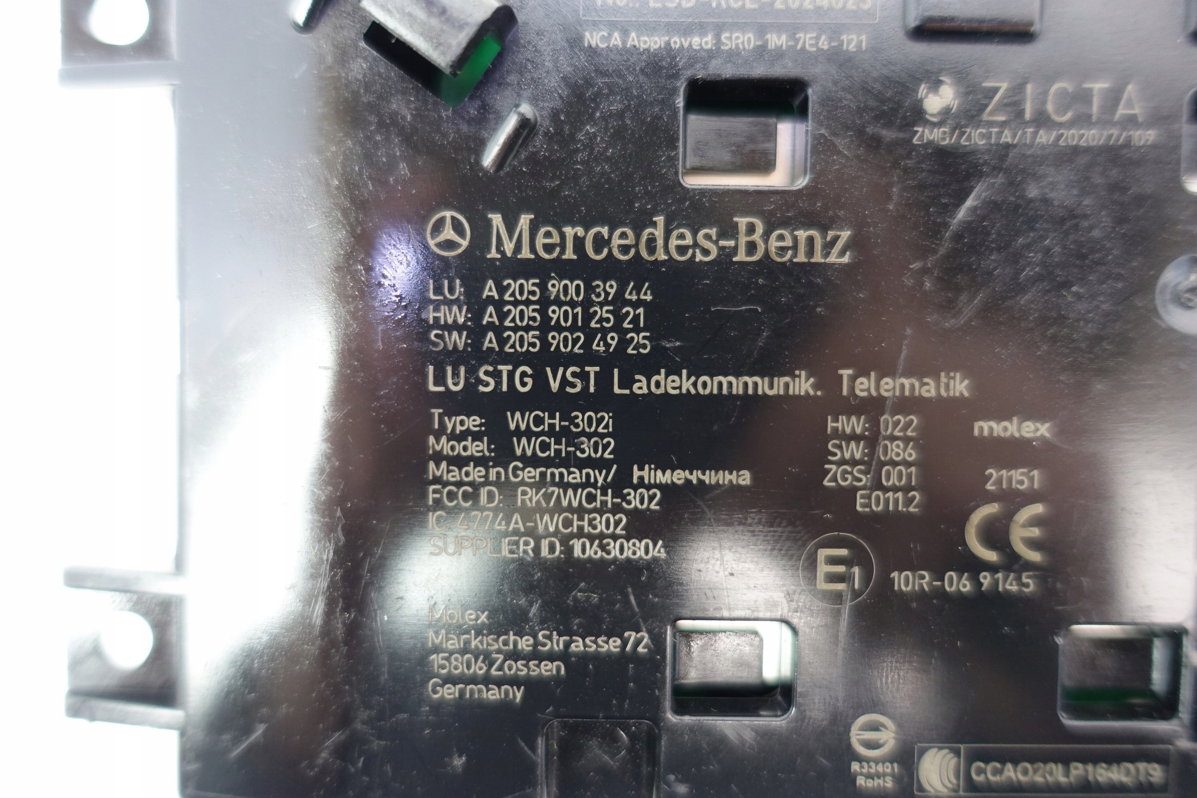 Module LADOWARKA INDUKCYJNA MERCEDES A2059003944