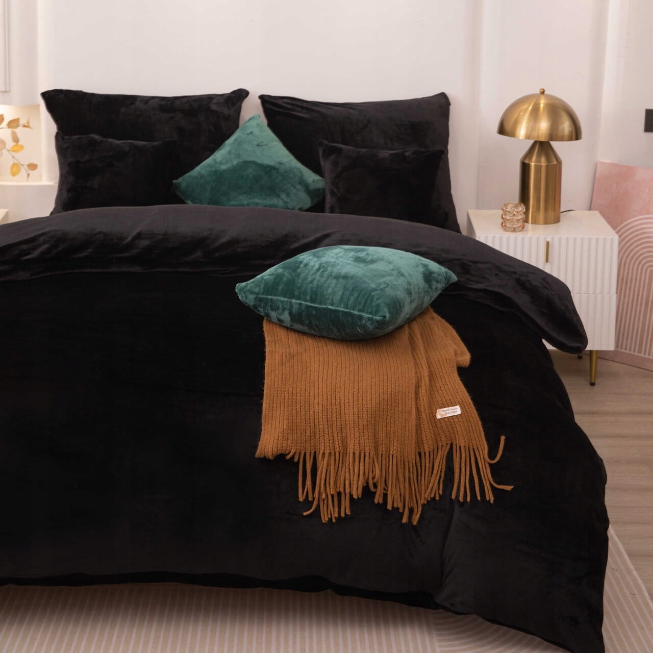 Povlečení z mikrovlákna Medvídek Cozy 220x200 černé