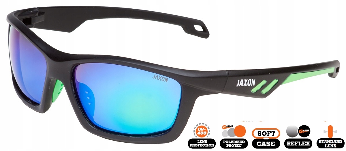 Okulary Polaryzacyjne Jaxon X64SMZ Soczewka W Kolorze Zielona Lustrzanka