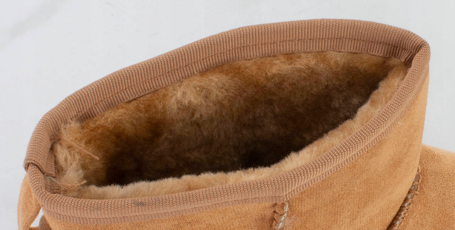 7907 CAMEL OCIEPLANE BOTKI ŚNIEGOWCE NA PLATFORMIE GRUBA PODESZWA 38 Materiał wkładki inny