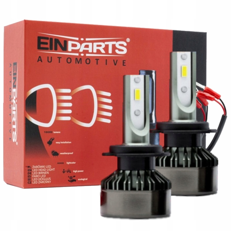 Einparts H7 Led Žárovky Canbus 12V 10000 lm Retrofit 6000K Silné