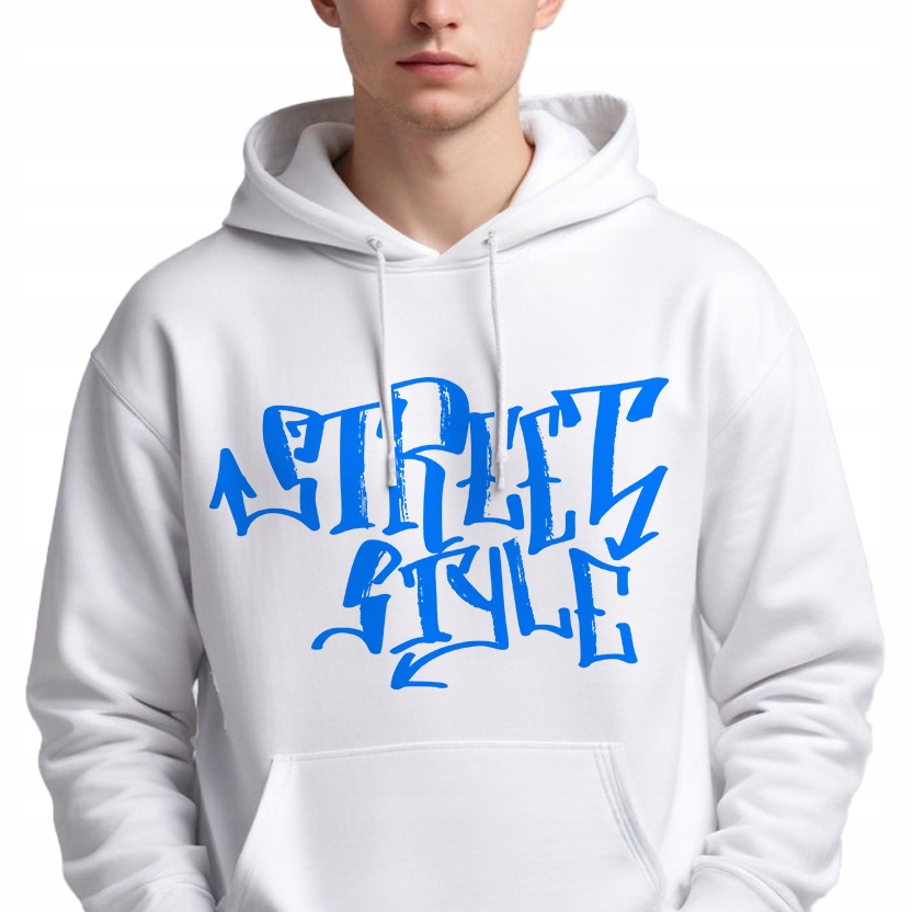 Bílá bavlněná Dárek Mikina S Kapucí Vel M, streetwear