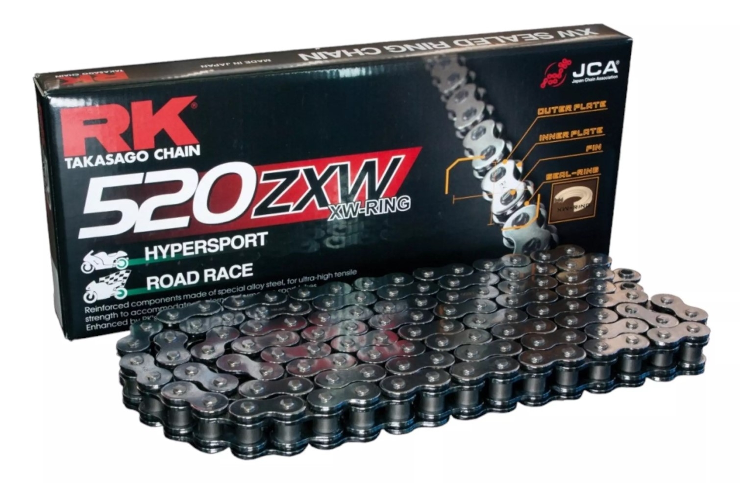 Rk Hnacia Reťaz 520ZXW-120 (xw-ring) S Uzáverom (clf) V Súprave, Farba Sta