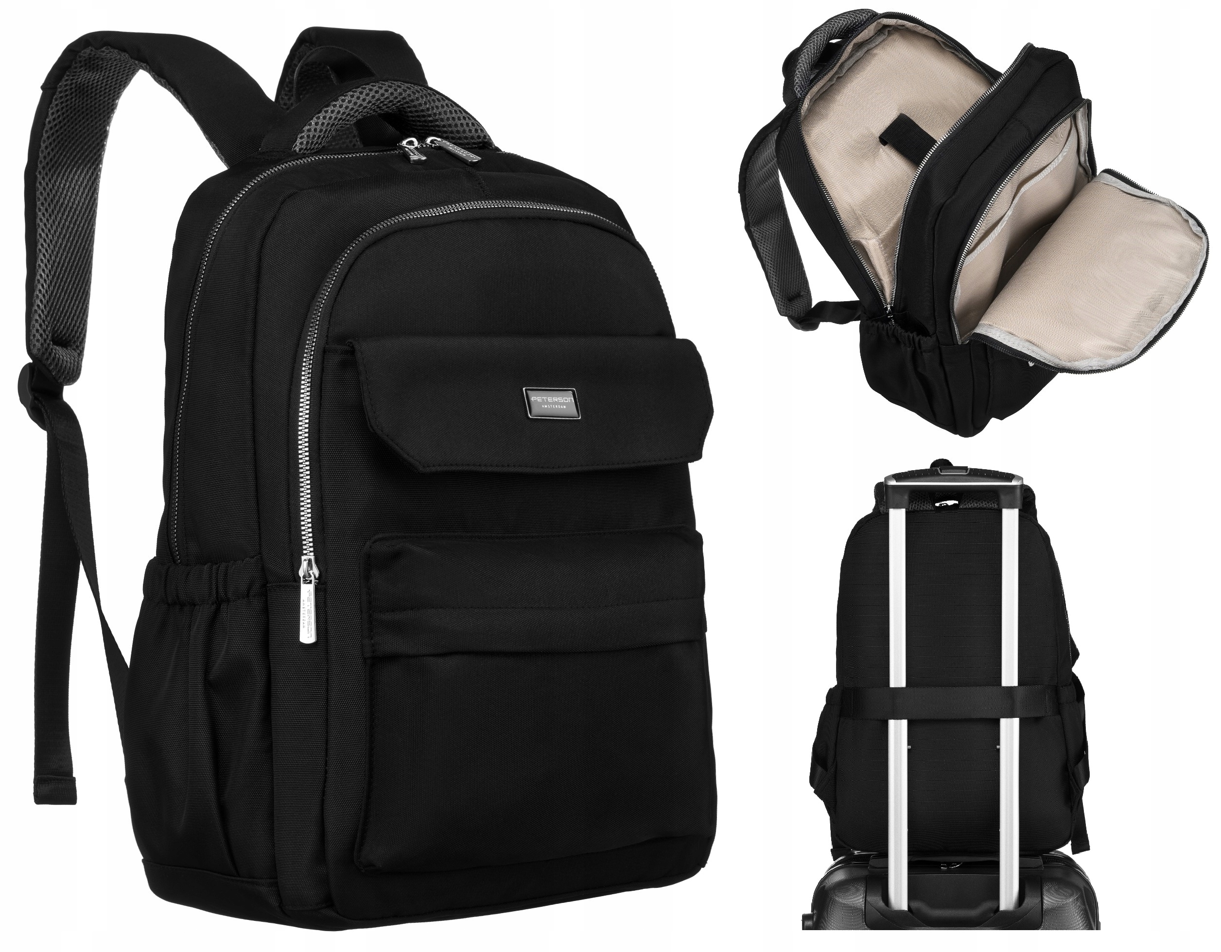 Plecak damski miejski Peterson modny stylowy pojemny backpack