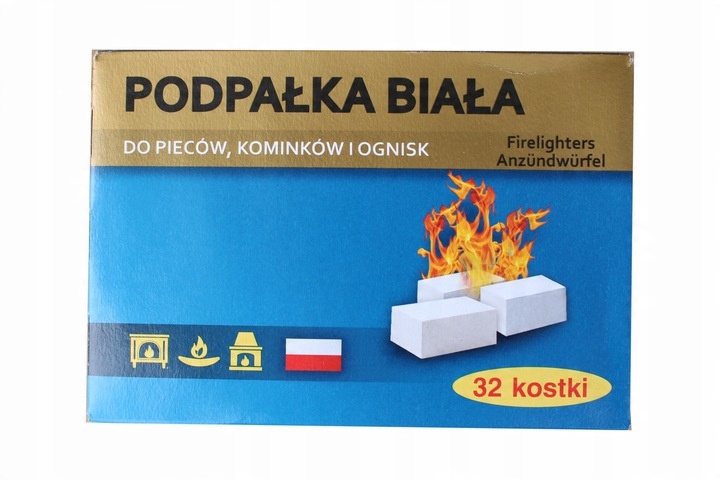 

Podpałka biała do Pieca Grila Kominka 32 Kostki