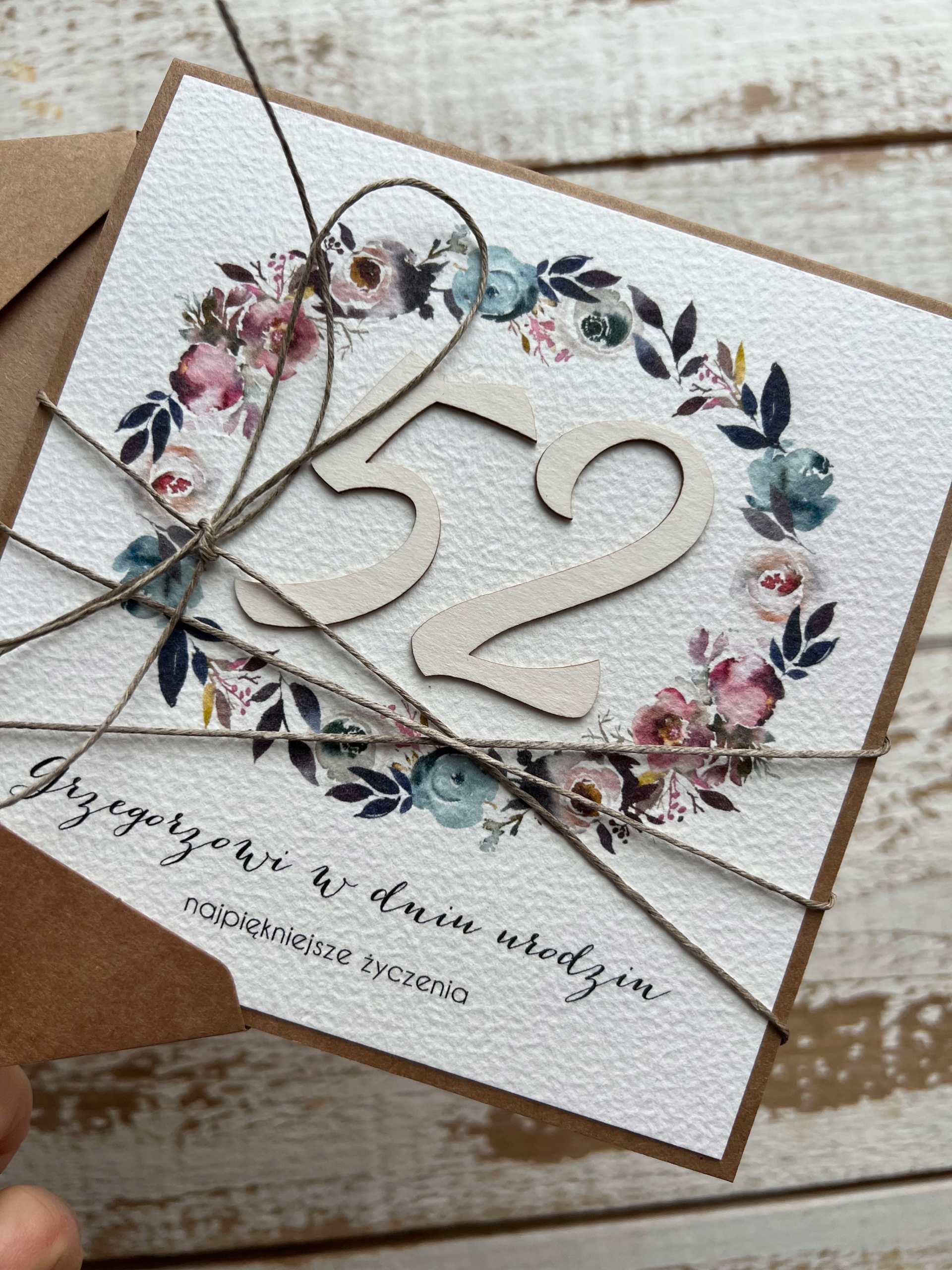 Přání k narozeninám s kartonovými čísly personalizované