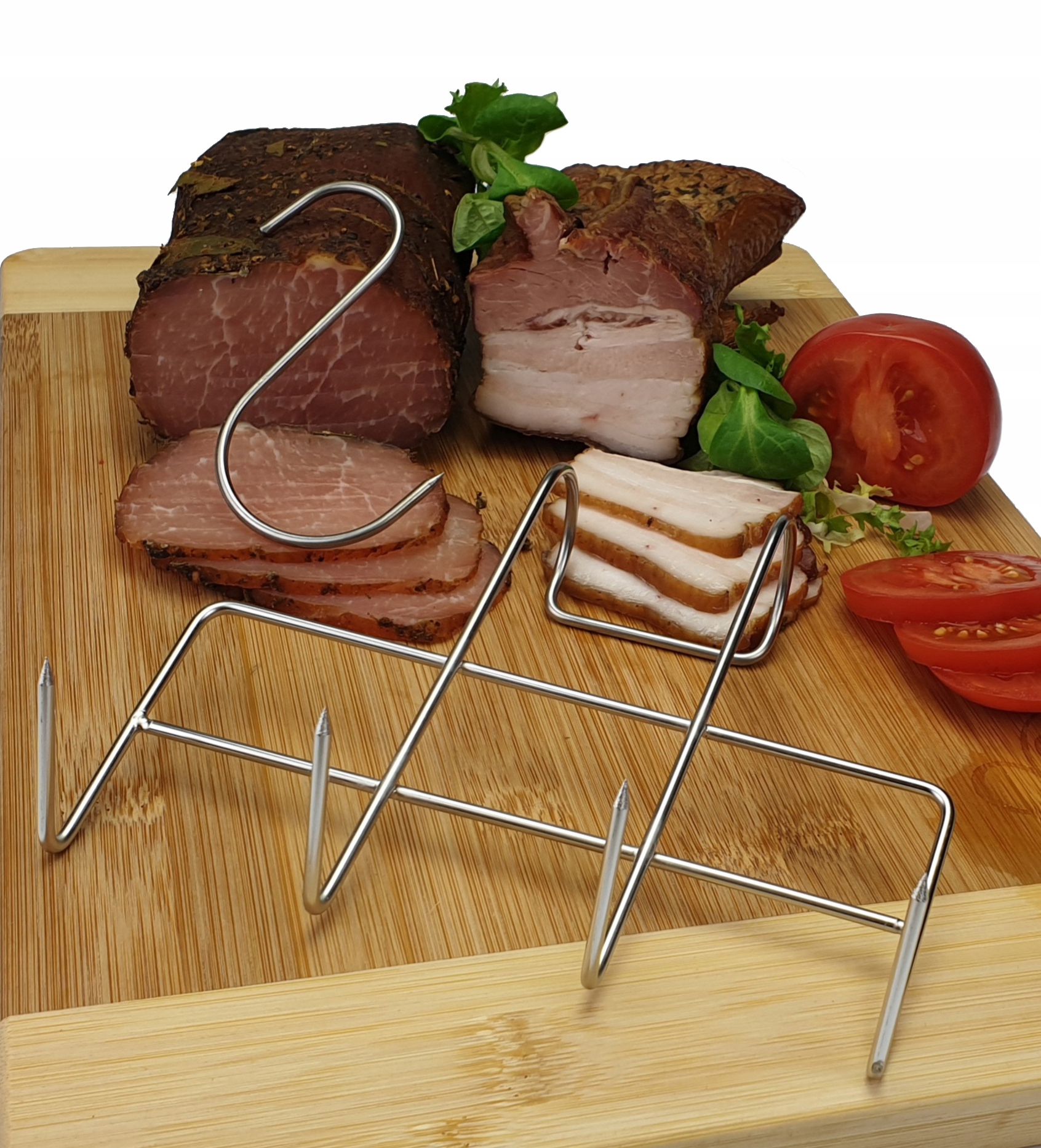 S-310 Haki wędliniarskie 10cm nierdzewne do wędzenia wędlin solidne i mocne Stan opakowania oryginalne