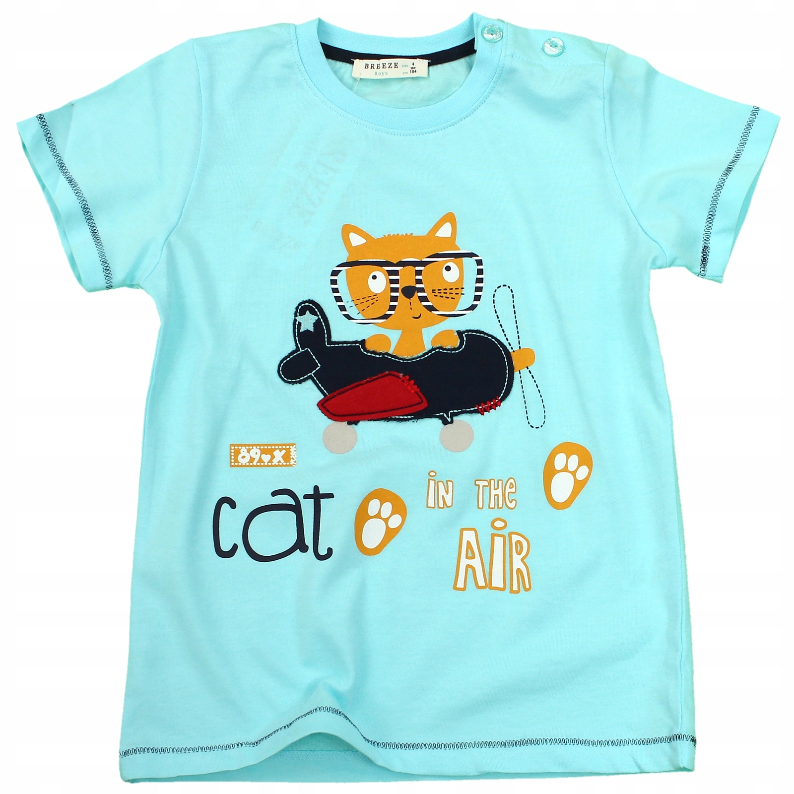 

T-shirt Bluzka Koszulka Kotek Samolot Bawełna 86