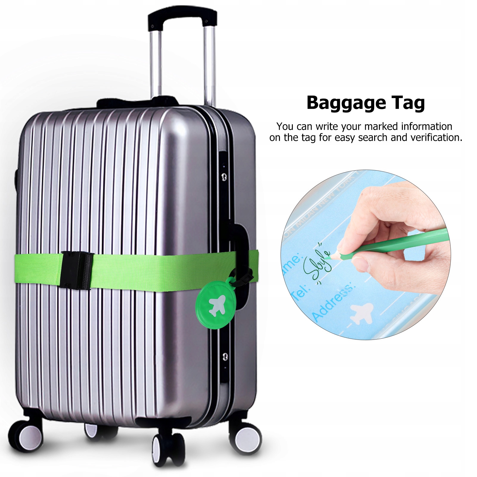 Paski do bagażu podróżnego Zablokuj 4 zestawy Numer katalogowy producenta 1111