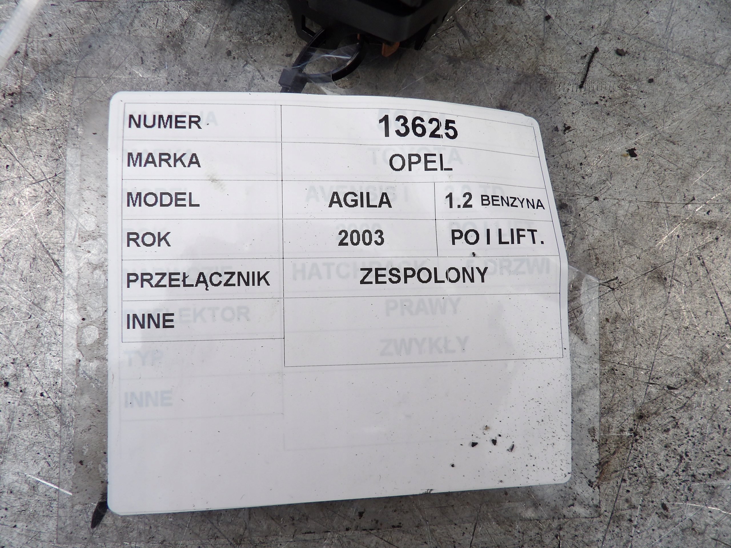 Opel Agila DEVIO LUCI TERGICRISTALLO TERGI 092115275 092115277