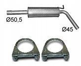 Audi A1 1.0 TFSi Hatchback Sportback 2015-2018 Tlumič