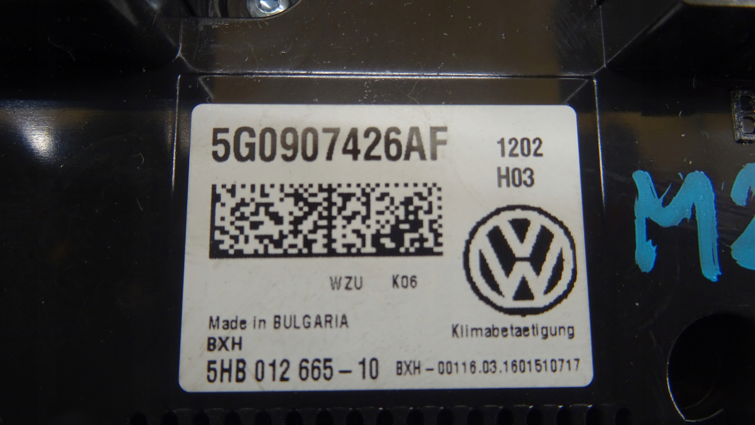 Panel klimaanlage Volkswagen OE 5G0907426AF