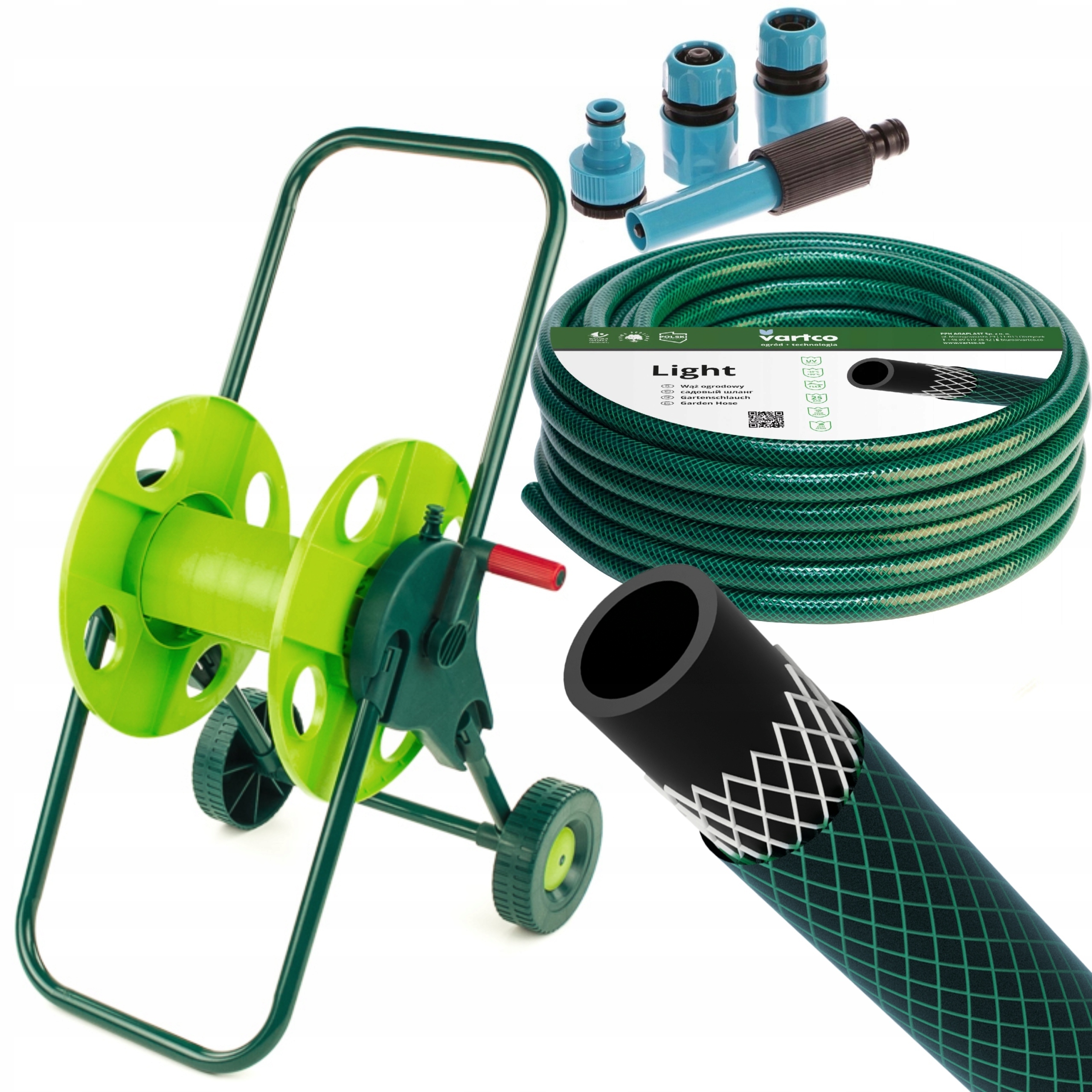 

Wózek Bęben Wąż Ogrodowy 50m 1/2 Zraszacz Polski