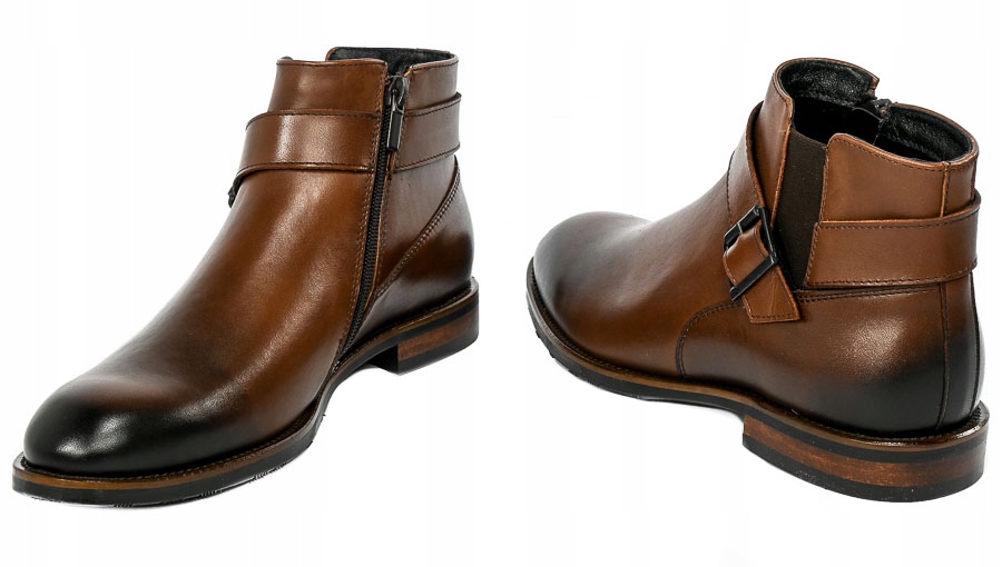 Trzewiki Domeno L5050R-944 Brązowa Skóra Oryginalne opakowanie producenta pudełko