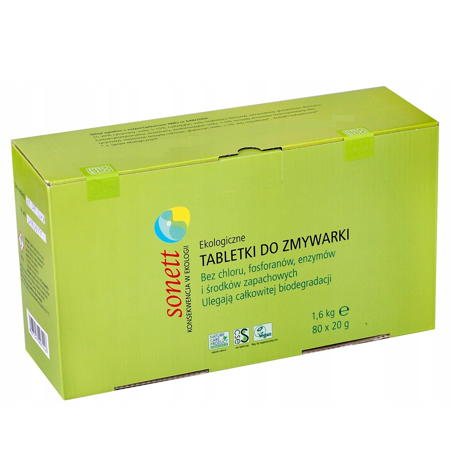 Levně Tablety do myčky až 80 kusů Eko Sonett 1,6 kg