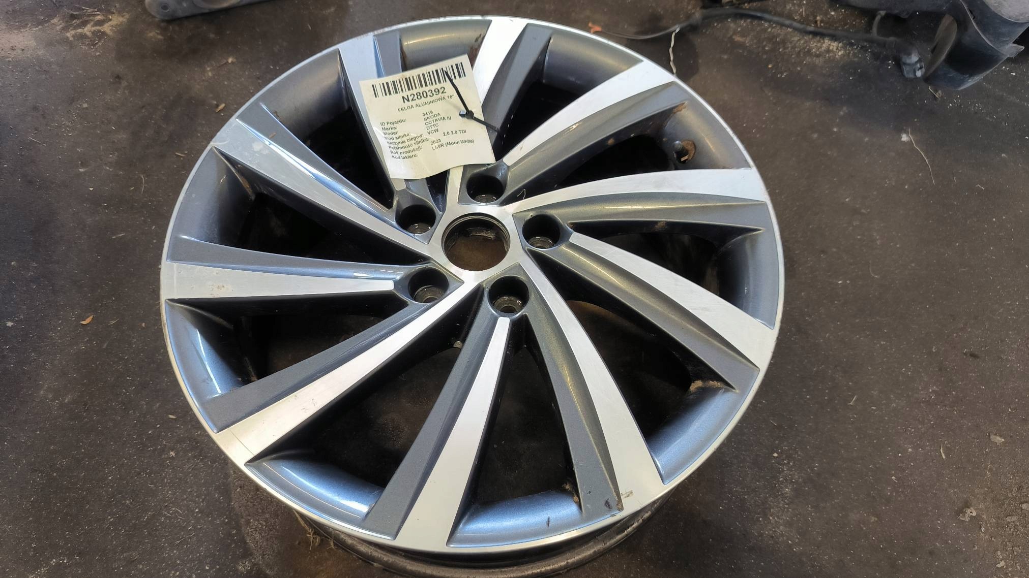 disk hliníkový 18'' 5X112 5E3601025AG SKODA OCTAVIA IV