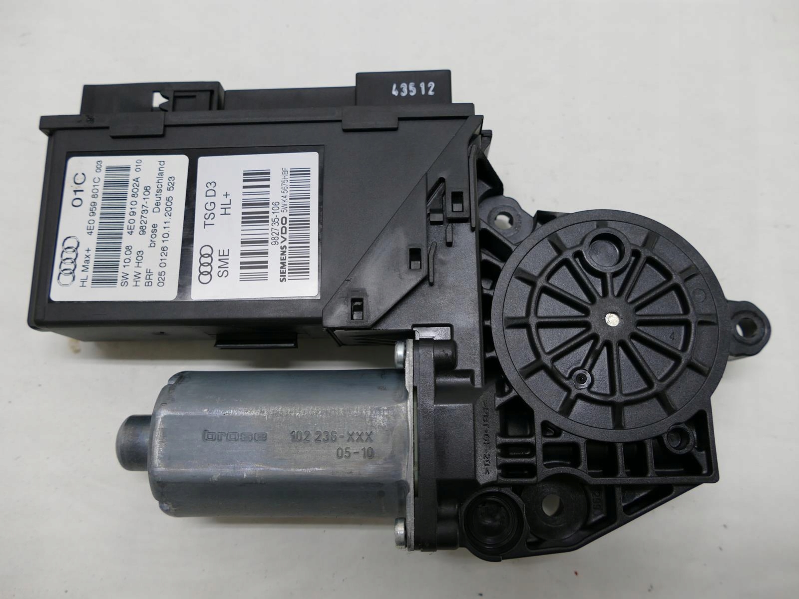 AUDI A8 II D3 LIFT engine windows left rear part 06r