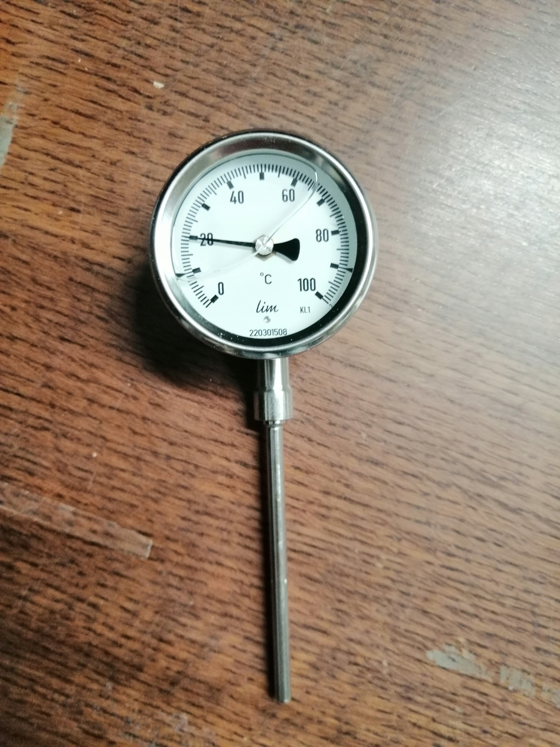 Termometr Bimetaliczny TBiSChgG-63-(0÷100°C)-6-100-1% uchwyt