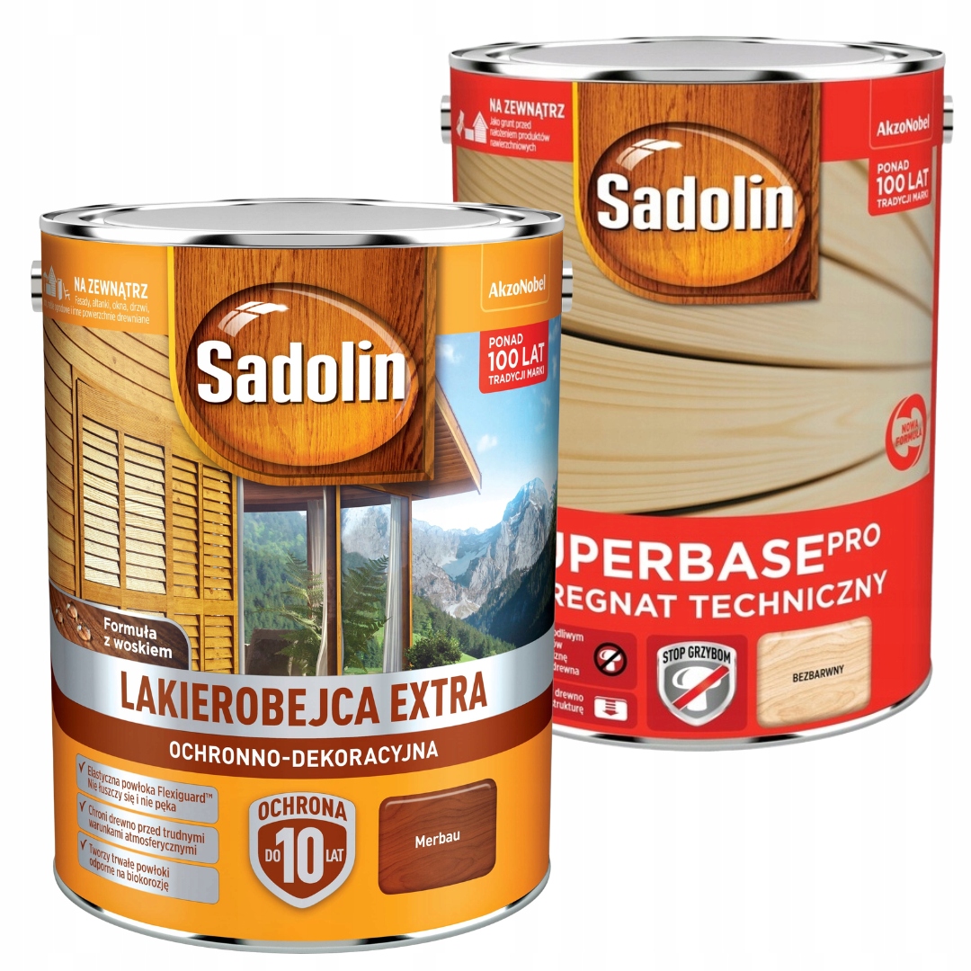 Sada Sadolin Extra Lakovací 5 L Merbau Sadolin Superbase 5 L