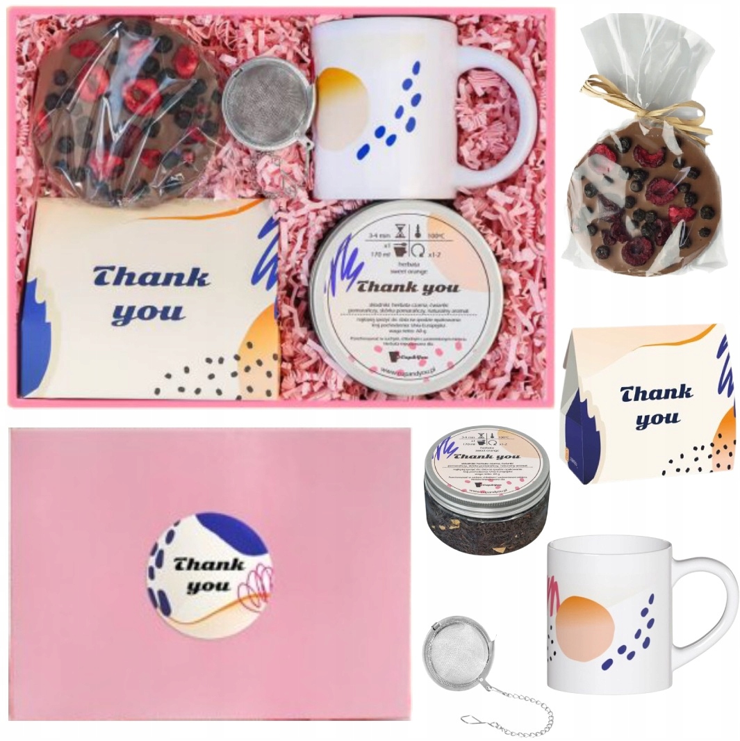 Podziękowanie Dla Niej Różowy Zestaw Box "thank You" Upominek