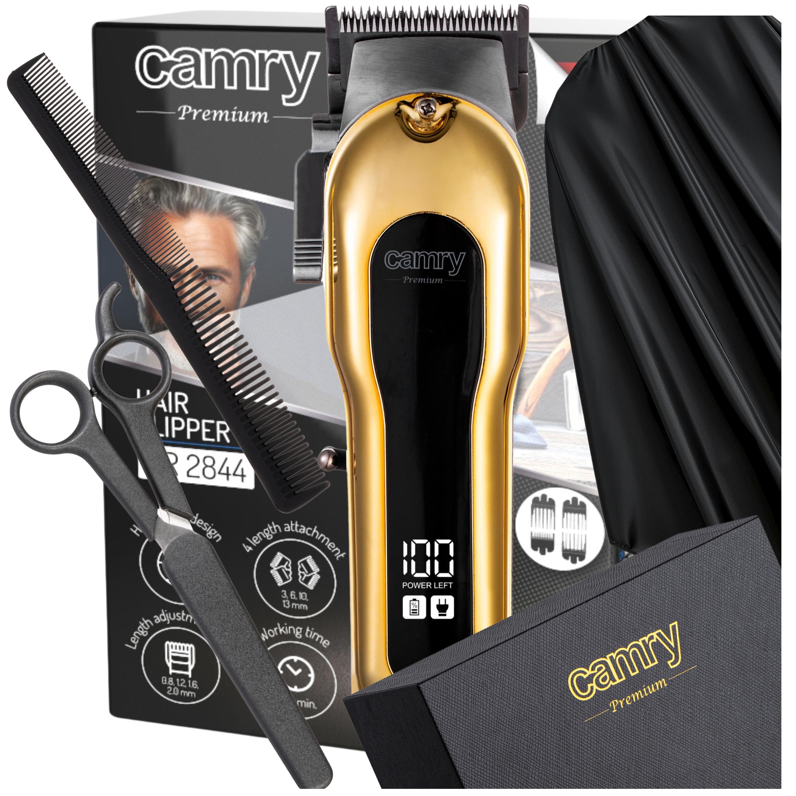 Profesionální Stříhací Strojek Na Vlasy Bezdrátové stínování LCD