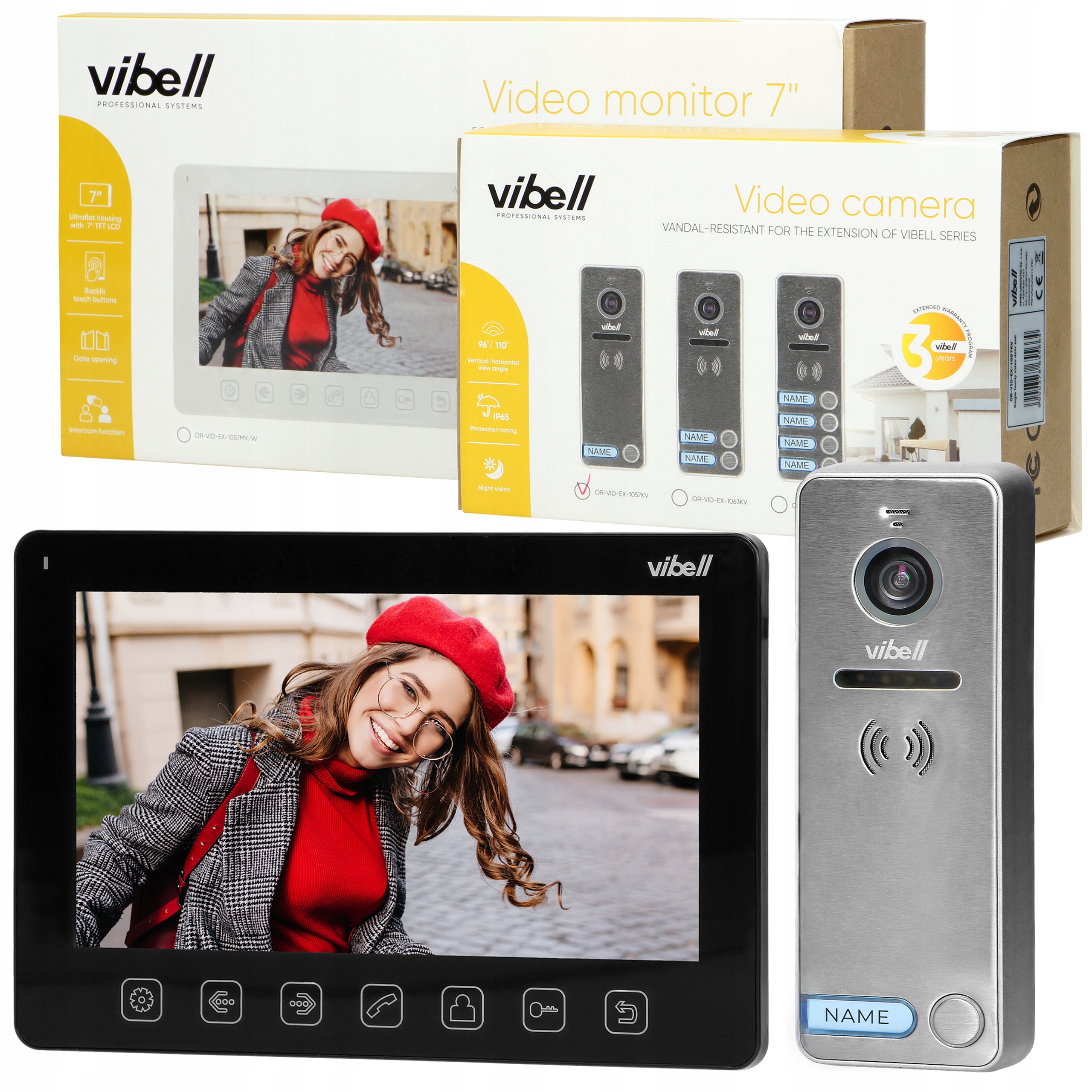 Videovrátnik videodomofón ovládanie brány a elektrozávesu nočné Led