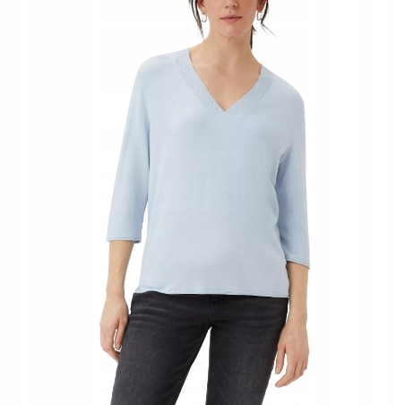 Comma Modrý Dámský Pohodlný Pletený Svetr 40 J2D