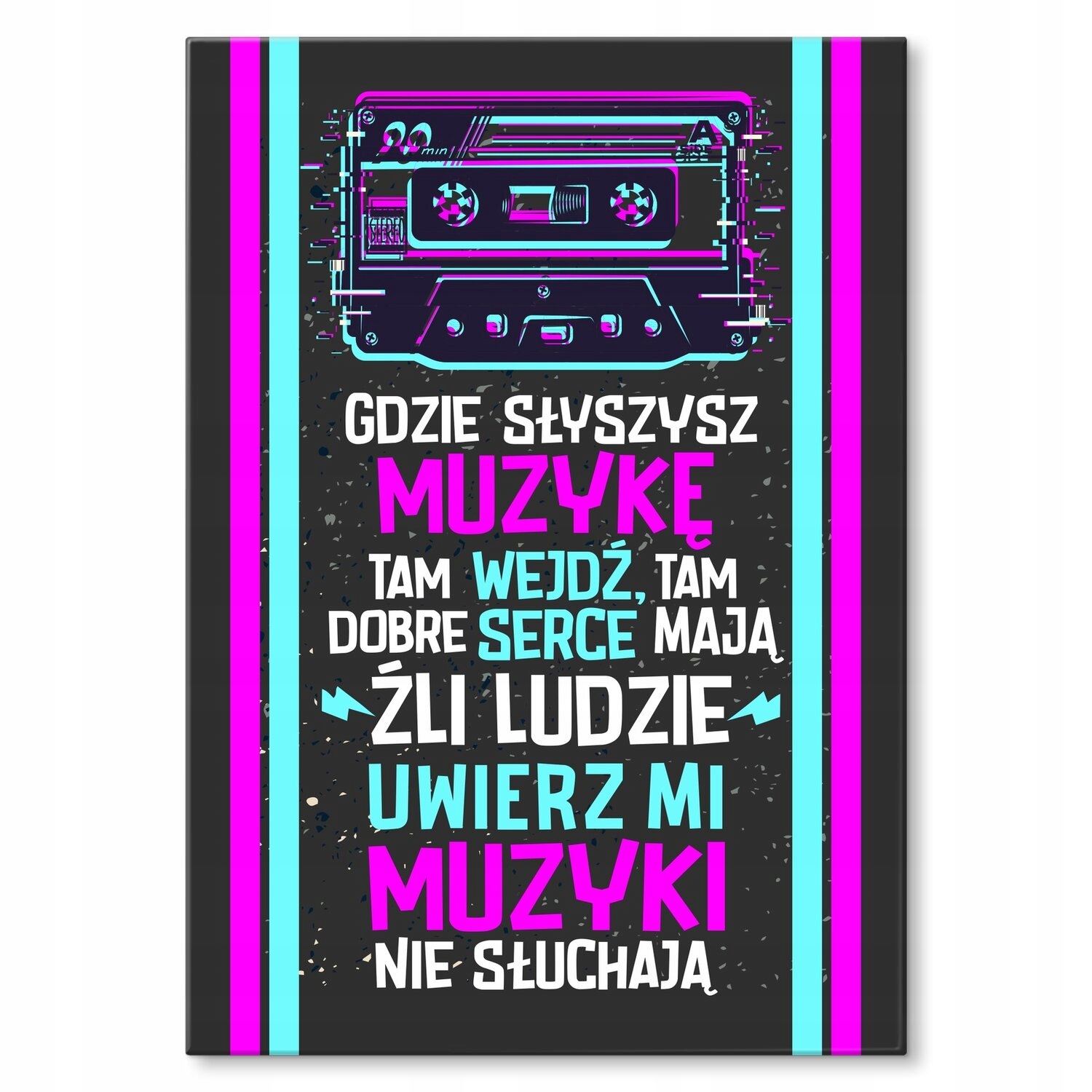 Kovový plakát hudba Šidítko Plech 42 x 59,4 cm Dárek