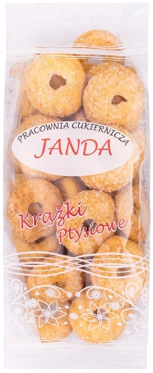 Levně Janda Ptysiové kroužky s cukrem z vařeného těsta 170g 10 Ks