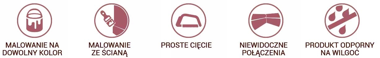 Listwa przysufitowa gładka 5,5x5,5x240cm Sufitowa. Gzyms LGG-25 Creativa Materiał poliuretan