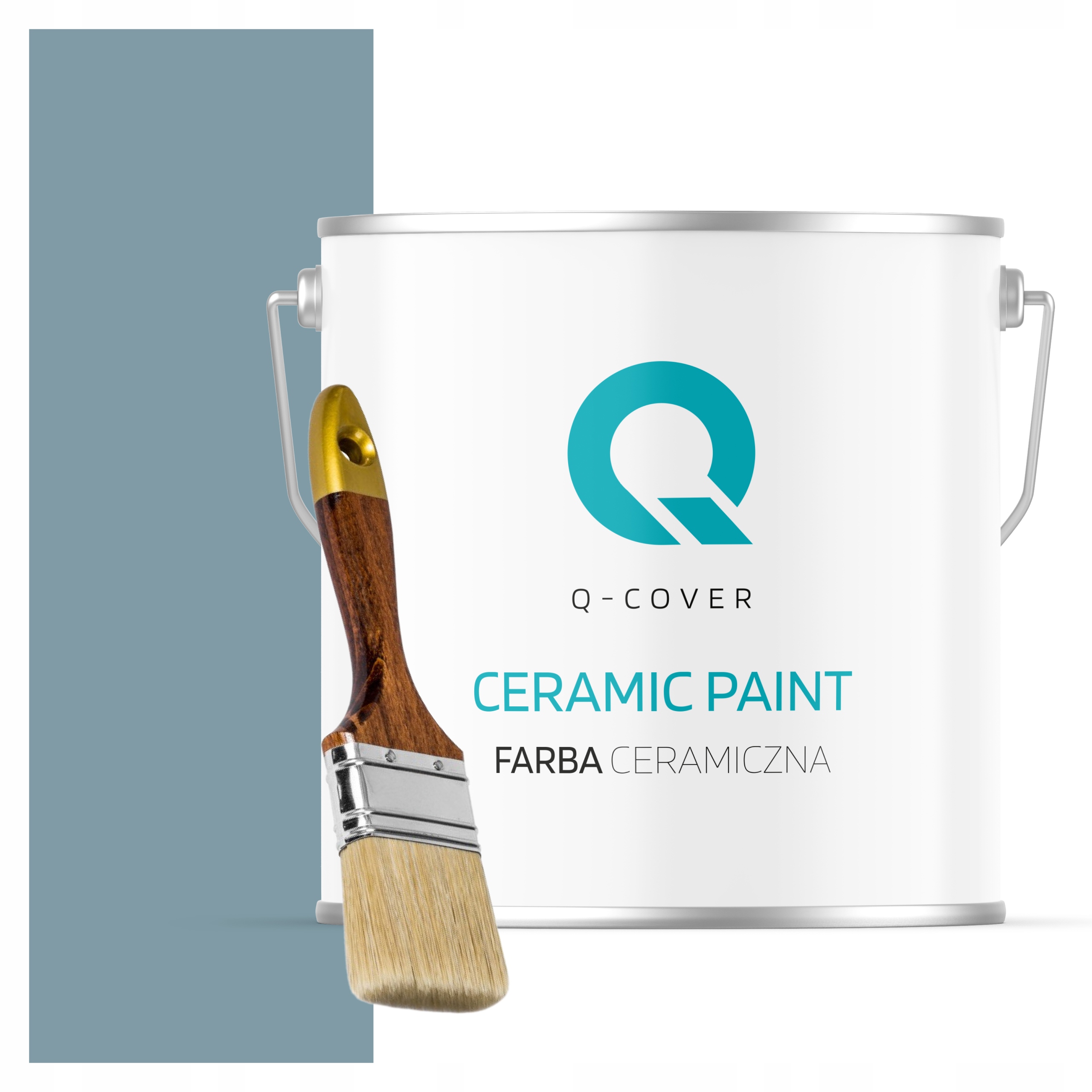 Keramická Farba Na Stenu Šedá Platinová Modrá Tmavá H0730 5L Štetec