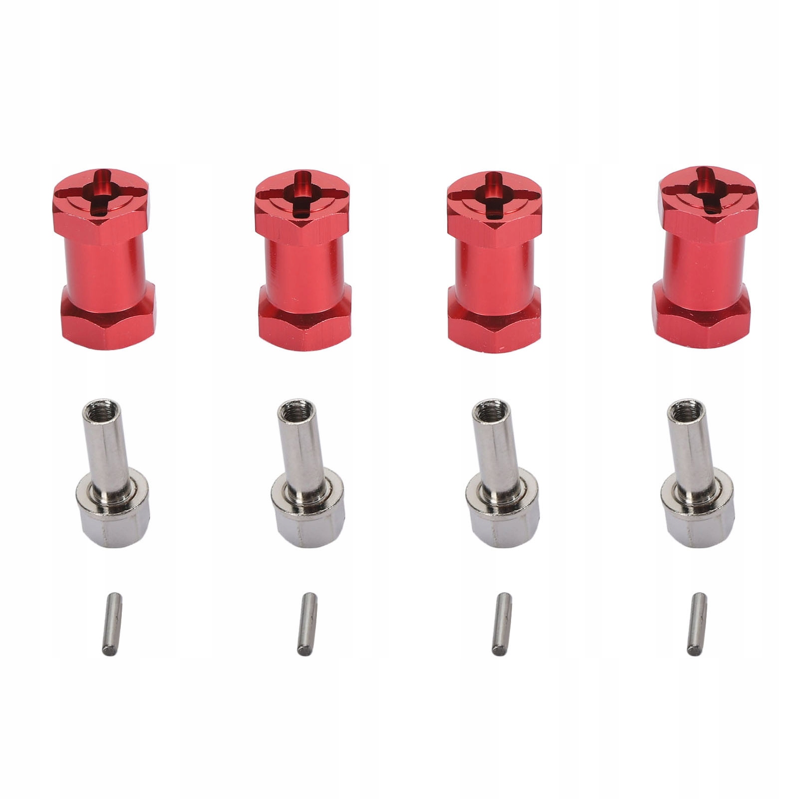 4 SZT ADAPTERY SZEŚCIOKĄTNE 12 MM Z NAKRĘTKAMI