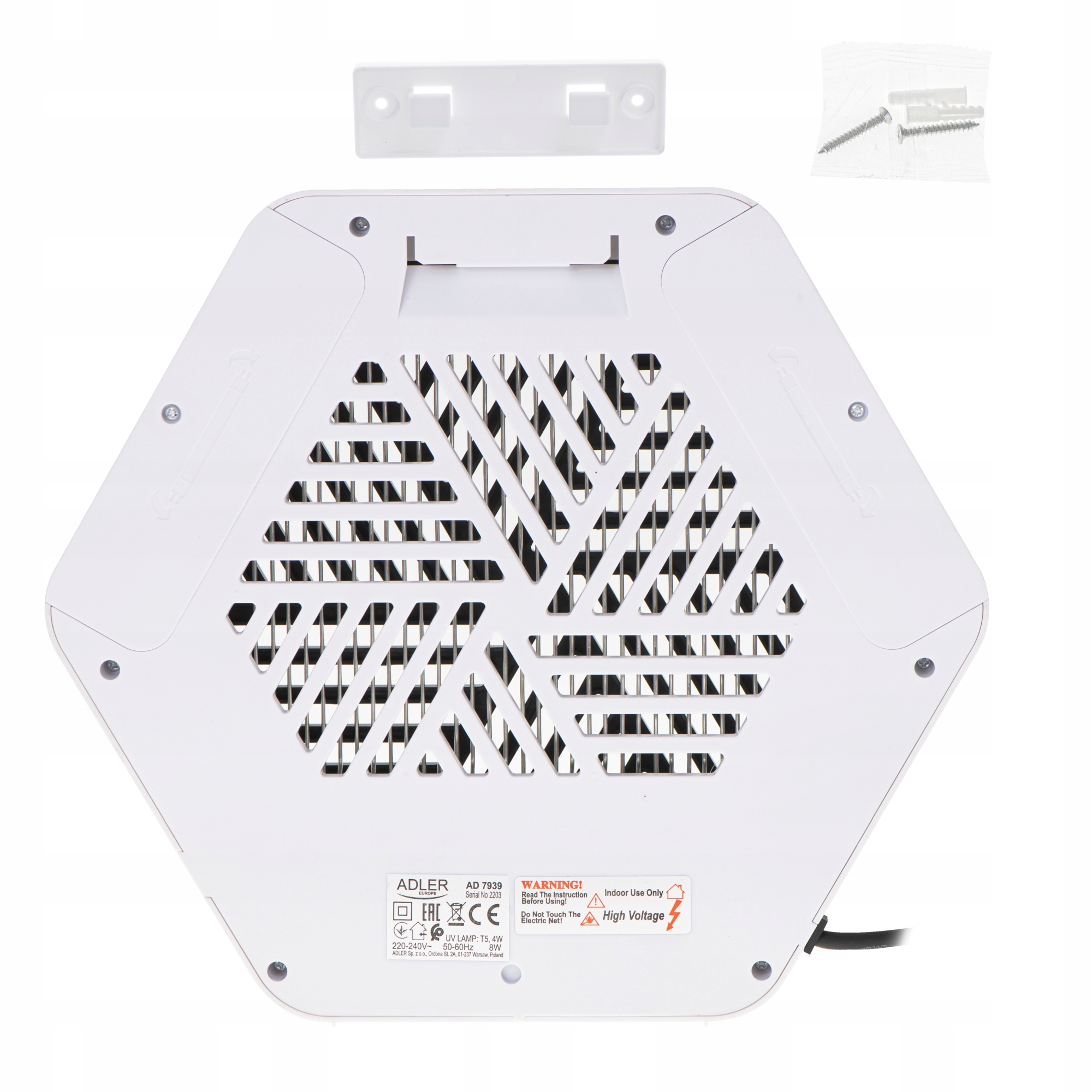 Lampa Owadobójcza UV AD 7939 - Skuteczna na Komary, Muchy, Osy i Ćmy