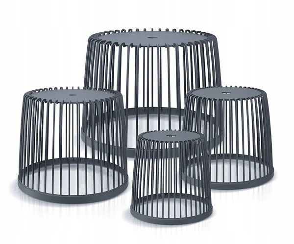 Kompletní set 4 univerzálních košů Clubo antracit