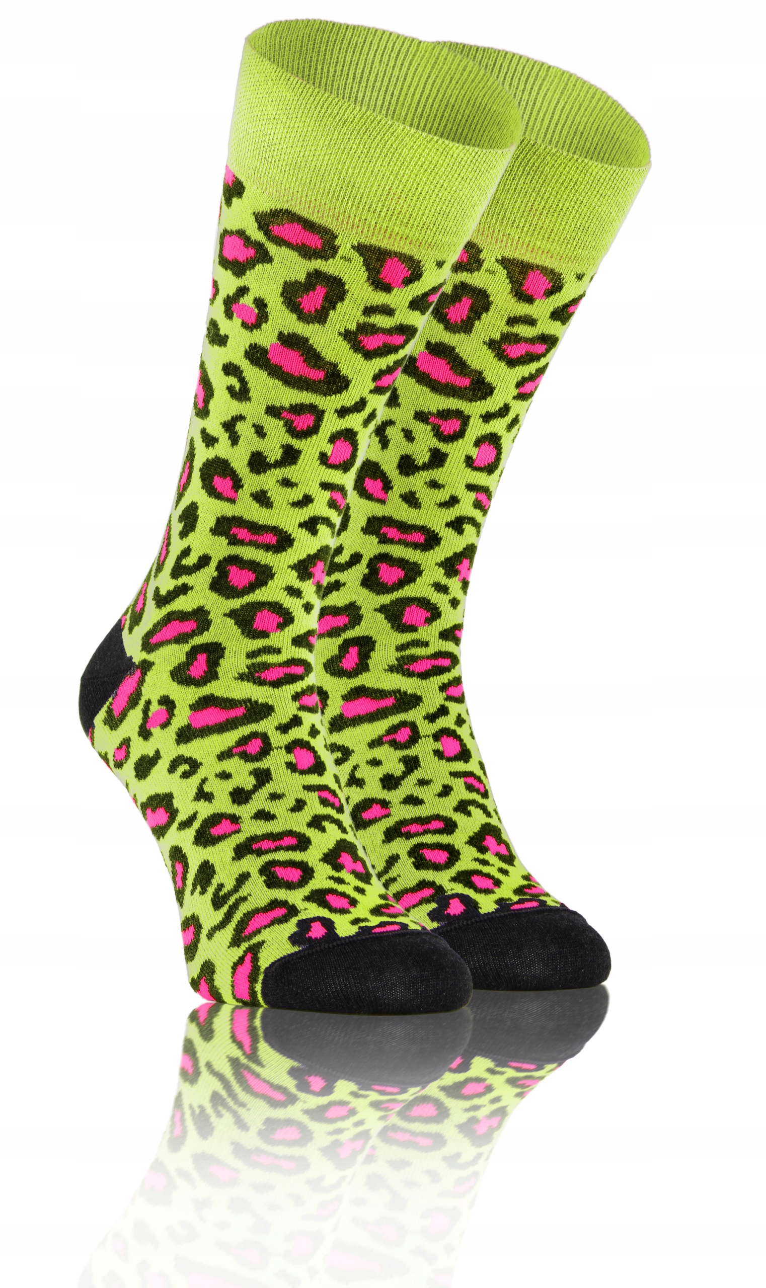 KOLOROWE SKARPETY W ŚMIESZNE WZORY panterka 39-42