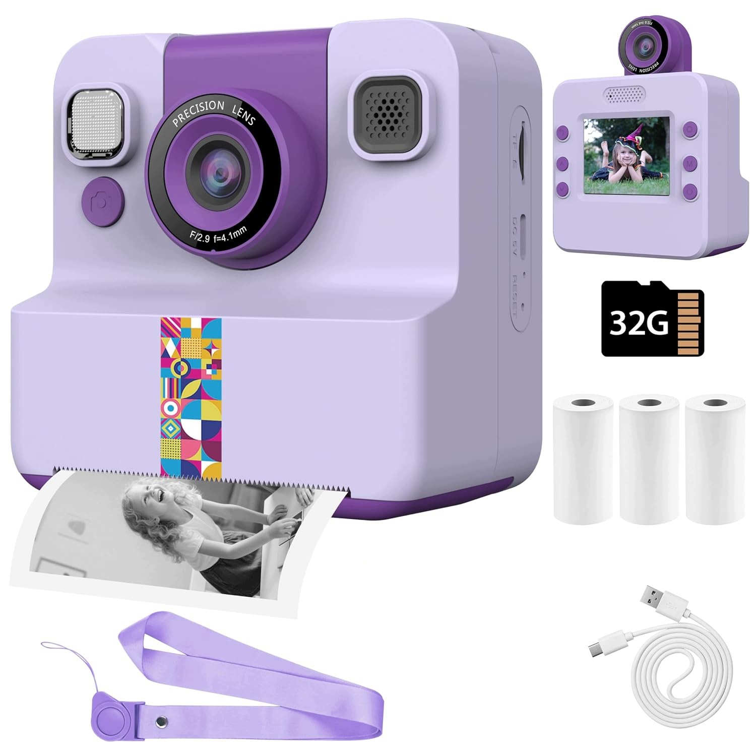 Digitální Fotoaparát, Okamžitý Tisk, Mini Tiskárna, Kamera Pro Děti