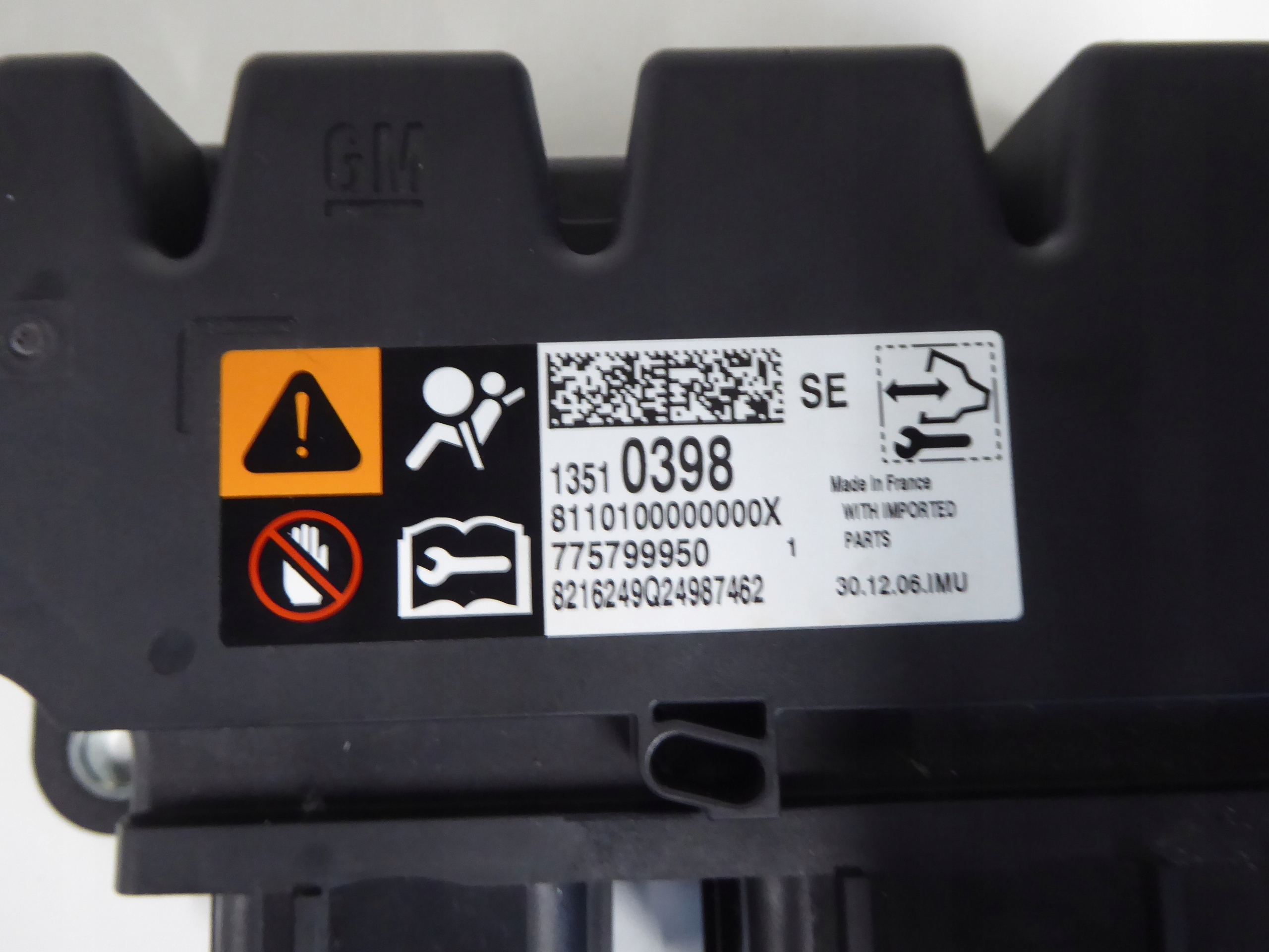 SENSOR modulo airbag POWIETRZNYCH airbag OPEL ASTRA K 5