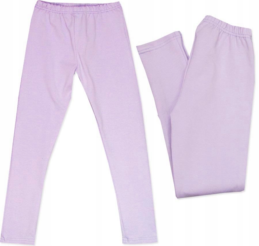 

110 Legginsy getry Gładkie długie bawełniane Lila