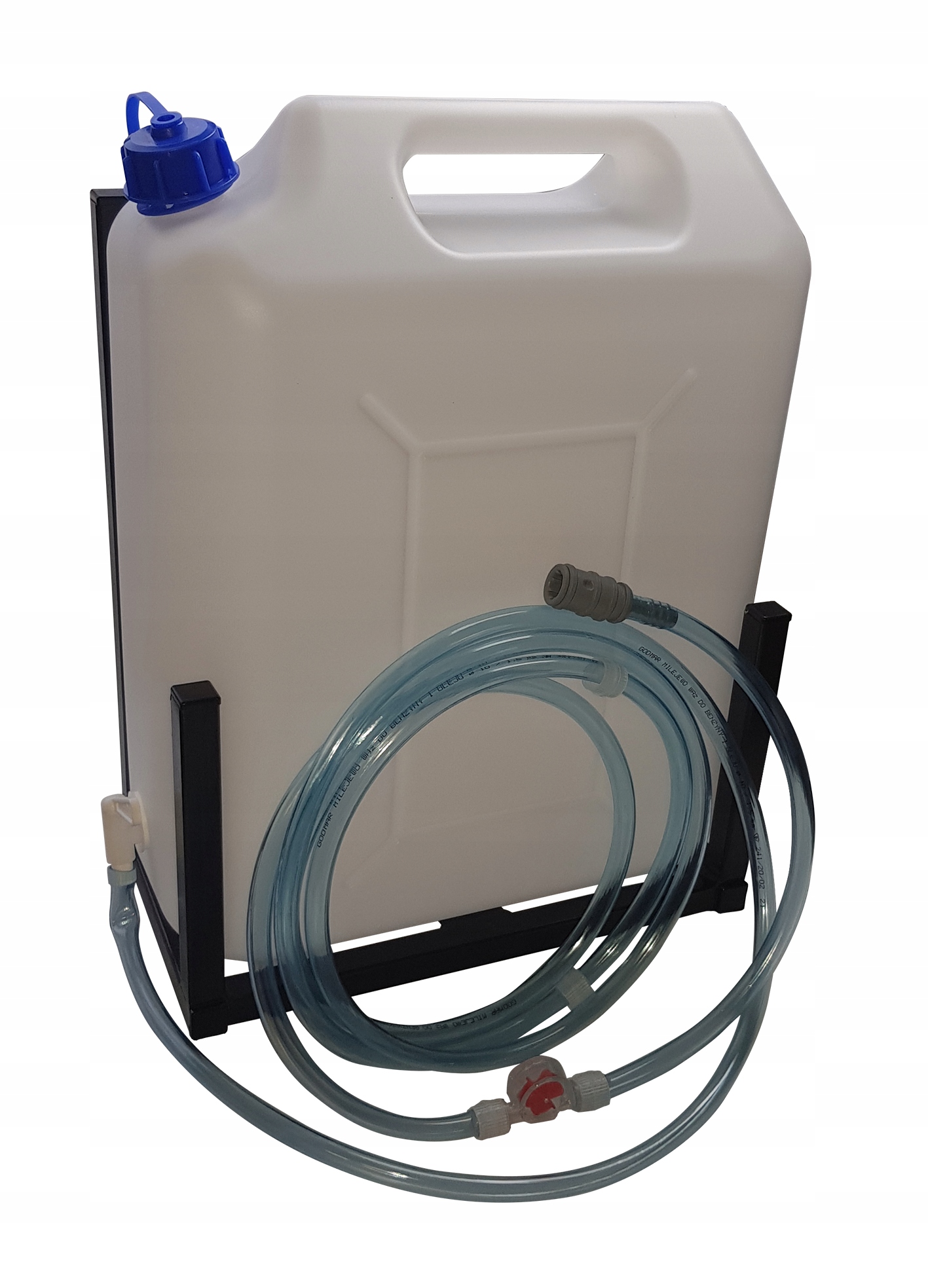 Zbiornik wody 20l z kranem przyłączem i stelażem