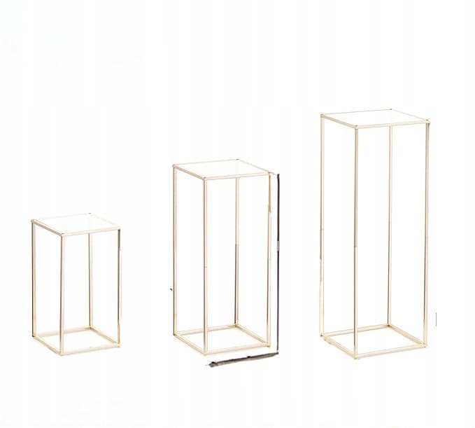 Stojaň Na Kvety Veľká Zlatá Váza Váza Sada 3 Ks Svadobná Dekorácia