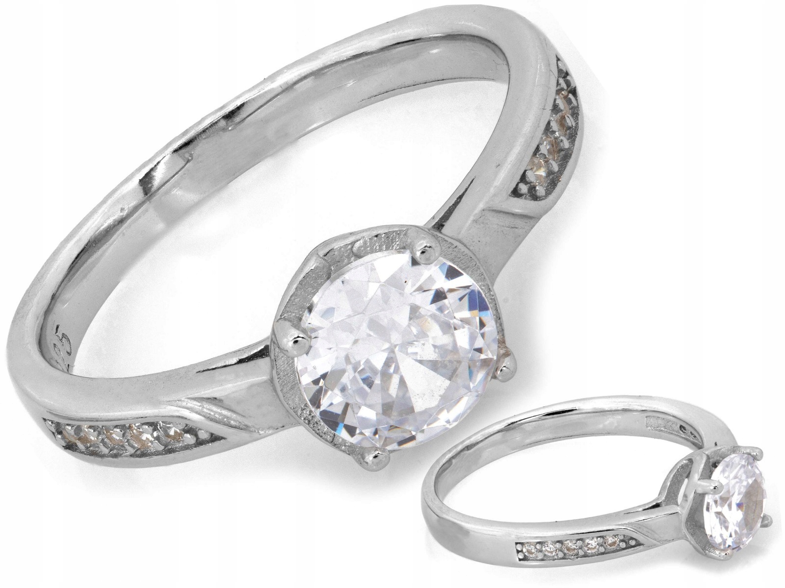 Prstýnek 925 s zirkonem 2.75 g, velikost 15, elegance