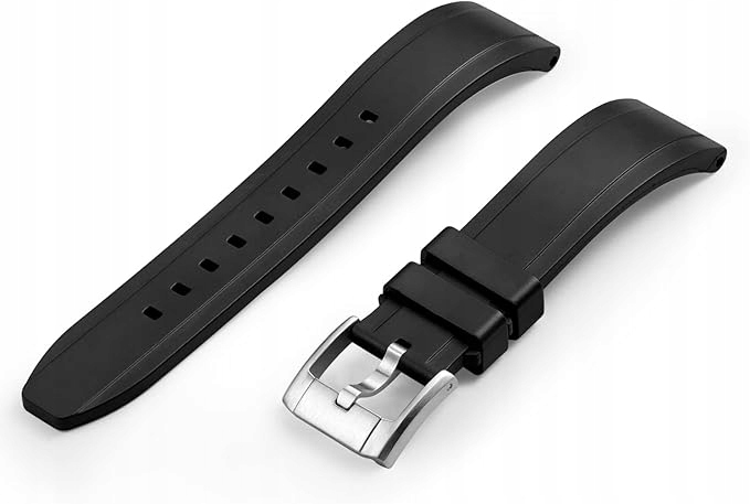 Pásek na hodinky 20 mm Crrafter Blue UX03 gumový černý