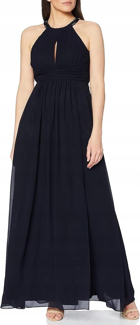 Vera Mont Tmavě Modrá Šaty Maxi S Americkým Výstřihem 36 Jpc