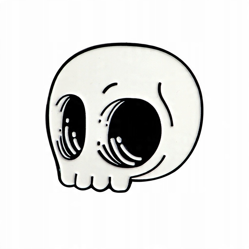 

Pins Przypinka Czaszka czarno-biała Punk Rock Emo